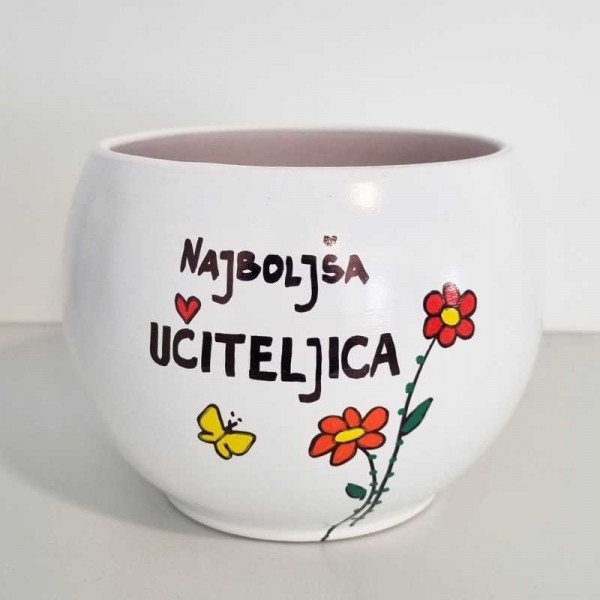 Lonec Bali z ročno poslikavo Najboljša učiteljica